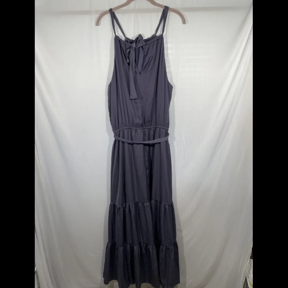 NWT $129 CITY CHIC‎ [ 18W M/18 ] Iconic Tiered Maxi Dress in Dusty lilac #S378 - Picture 10 of 12